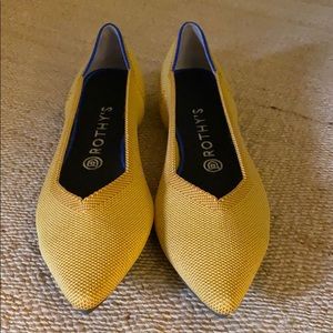 Rothy Point Saffron shoes